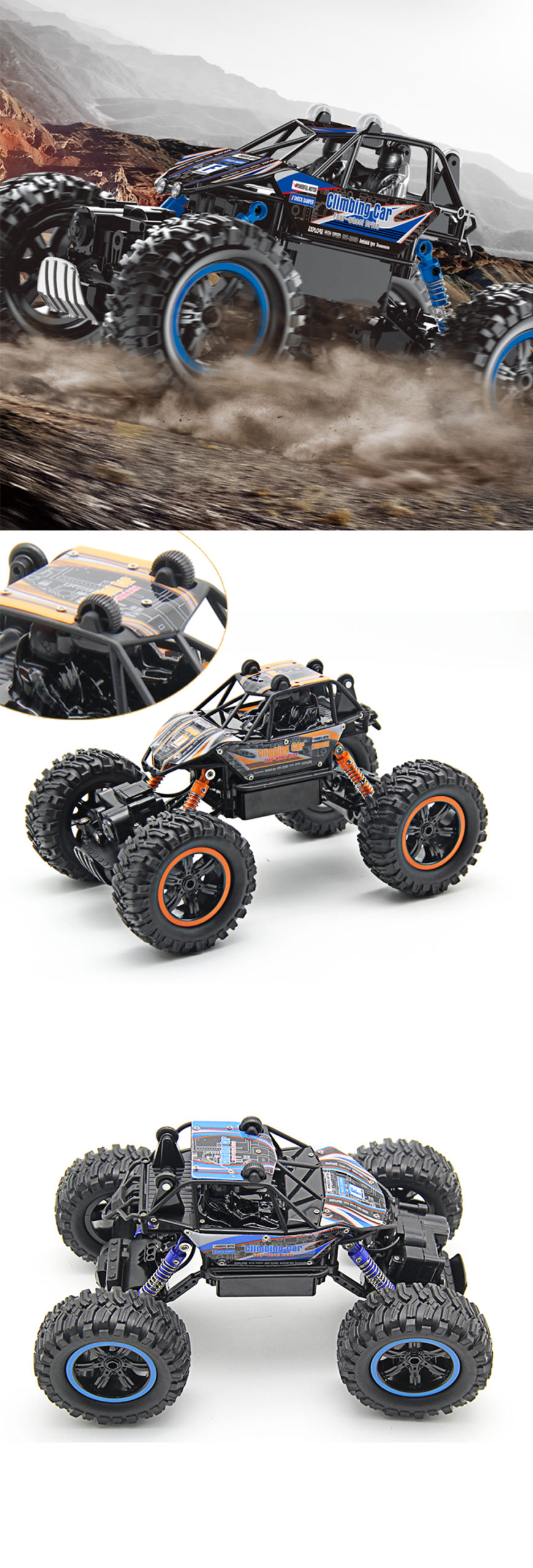 2.4G 4WD Remote Control Climbing Truck with overall Climbing Function - Climbing Truck - 1