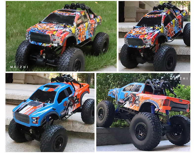 1:10 Scale 2.4G RC Climbing Truck 4WD Radio Control Kids Toy Car with Big Wheel YY2037 - Climbing Truck - 6