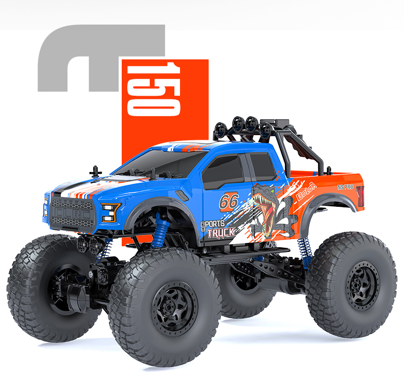 1:10 Scale 2.4G RC Climbing Truck 4WD Radio Control Kids Toy Car with Big Wheel YY2037 - Climbing Truck - 4