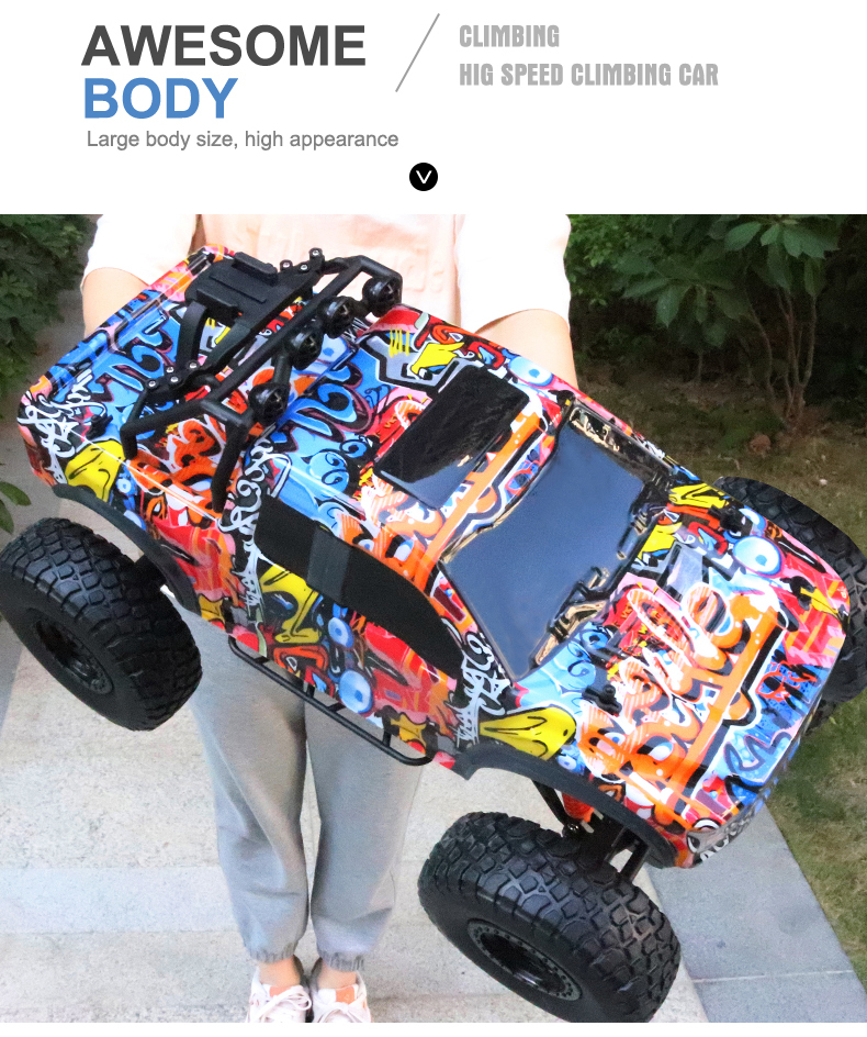 1:10 Scale 2.4G RC Climbing Truck 4WD Radio Control Kids Toy Car with Big Wheel YY2037 - Climbing Truck - 7