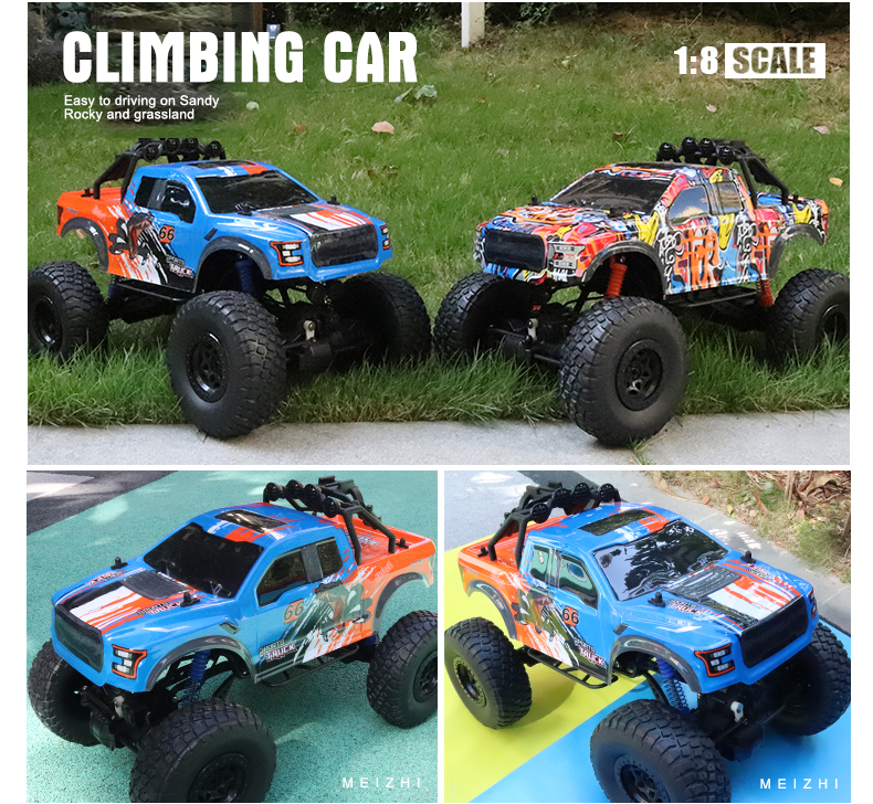 1:10 Scale 2.4G RC Climbing Truck 4WD Radio Control Kids Toy Car with Big Wheel YY2037 - Climbing Truck - 5